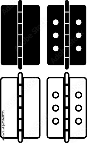 Door hinge icon for apps and web sites on white background..eps