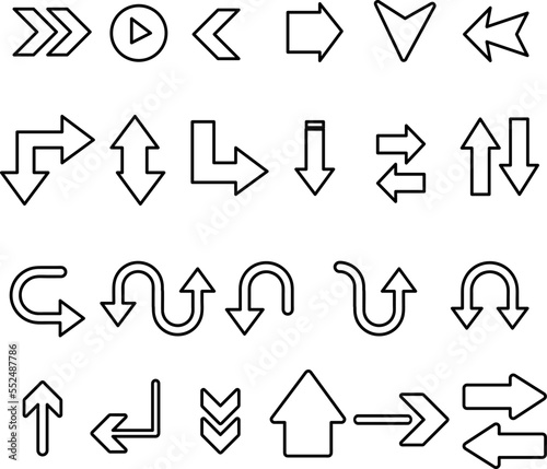 Free Download Black arrow icons set. Vector illustration on white background - GFXLoad
