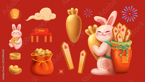 Year of the rabbit set