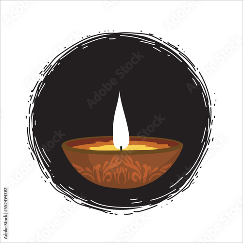Diwali diya lights on vector realistic transparent background. Deepavali or Divali the festival of lights.