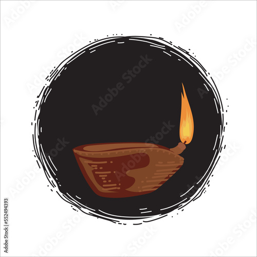 Diwali diya lights on vector realistic transparent background. Deepavali or Divali the festival of lights.