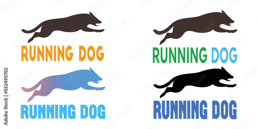 Obraz premium Running Dog logo design Editable Vector File.