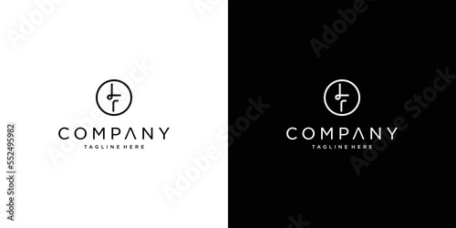 Modern and unique letter LF initials logo design