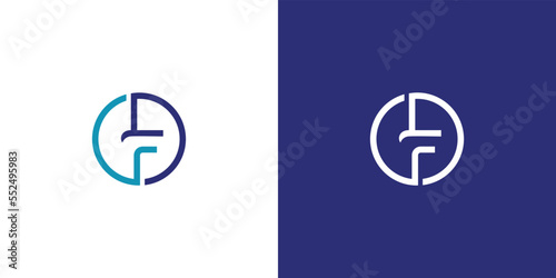 Fotografia Modern and unique letter LF initials logo design 2