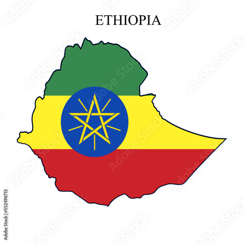 Ethiopia map vector illustration. Global economy. Famous country. Eastern Africa. Africa.