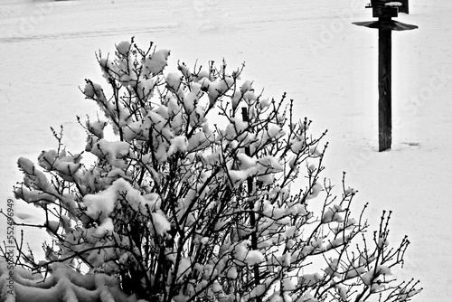 Winter Snowfall Canyon, Texas in the Panhandle near Amarillo, Winter 2020.