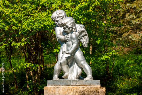 Sculpture of angels in the popular Resort Park in Yessentuki,Northern Caucasus.