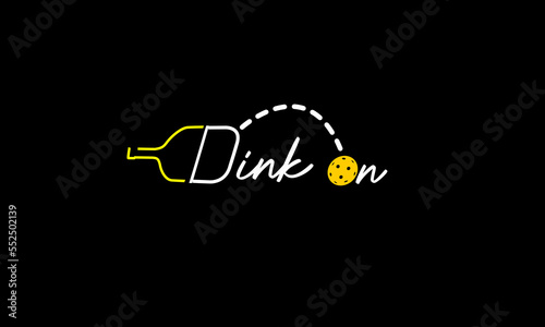 Great memorable pickleball dink text logo with an accent best for your digital graphic and print