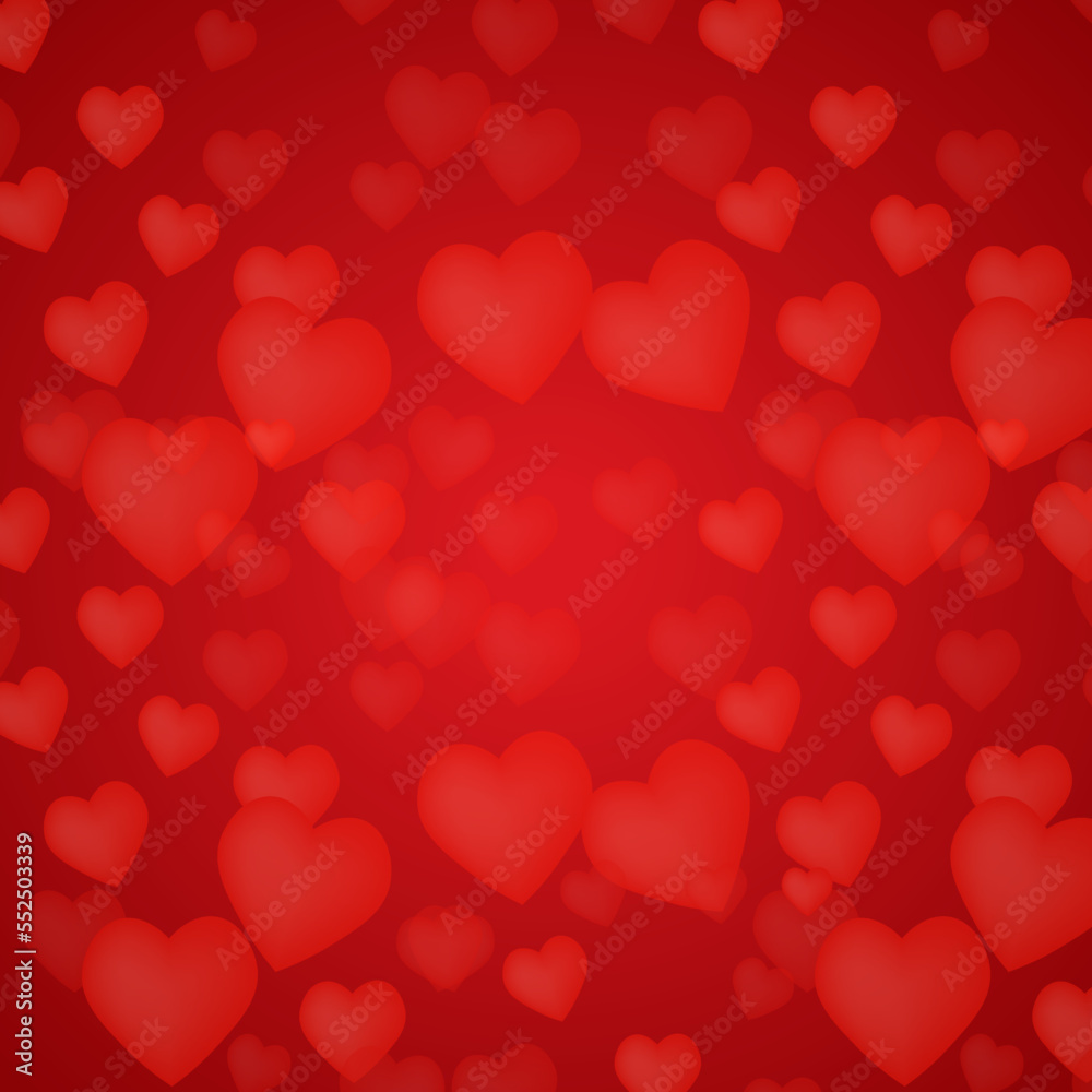 abstract red heart background for valentine and Christmas.