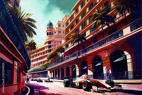 Monaco Formula 1 Illustration photo