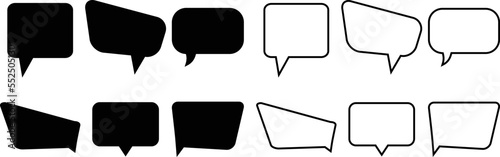 Speech bubbles icons design. cartoon speech bubble set. Empty comics sign collection. Talk and think set