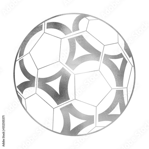 Silver Metallic Soccer Ball