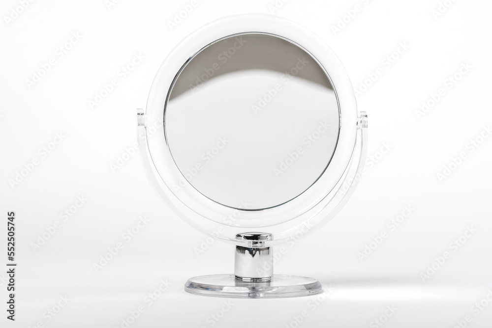 Round table mirror isolated on white background Round table mirror isolated on white background