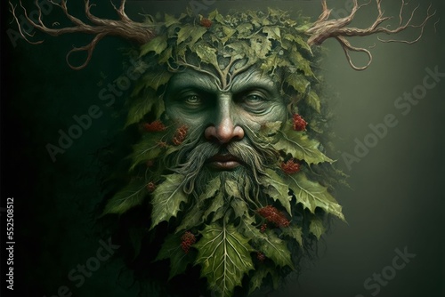 Celtic Green Man, generative art 