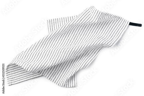 White cotton napkin isolated on white background