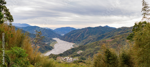 High angle view of country side landscape in Miaoli County