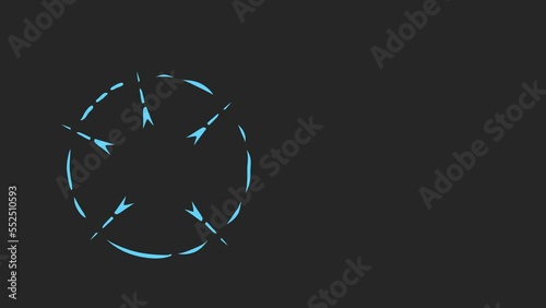 Explosion effect, in blue flames