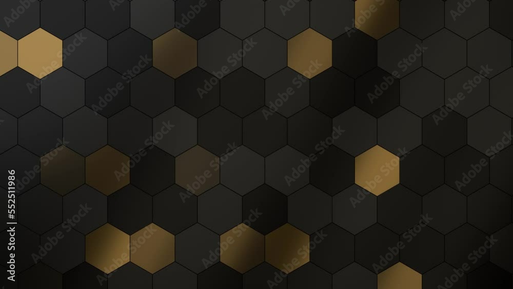 Abstract luxury Hexagon Shape geometric black grey with fill Gold ...
