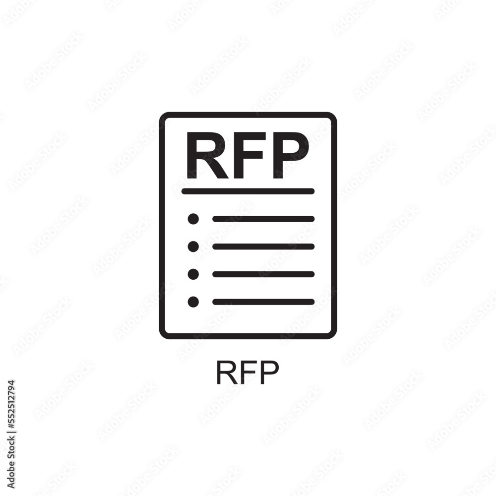 rfp icon , document icon vector