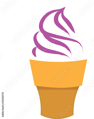 Helado vector. Helado de vasito. Helados en día de verano.