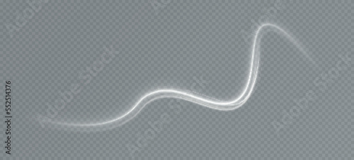 Glowing shiny, round, curved lines. Light effect. Swirl effect. Lines of light.