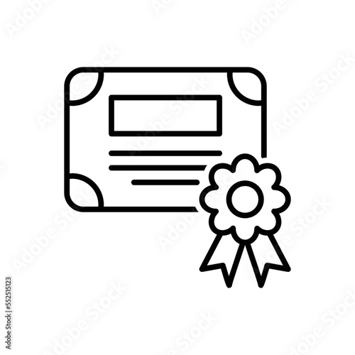 Diploma certification icon vector graphic illustration