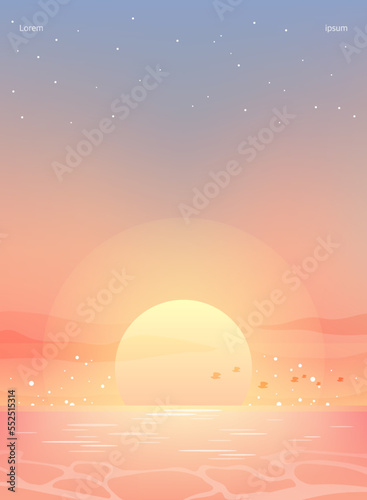 New Year s landscape gradation illustration  