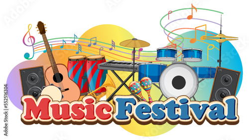 Music festival text banner design