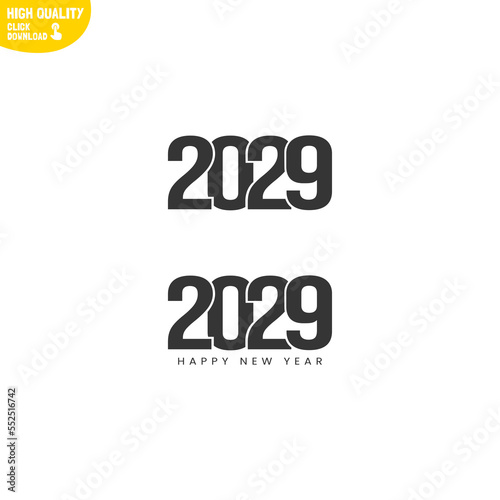 Creative Happy New Year 2029 Logo Design photo