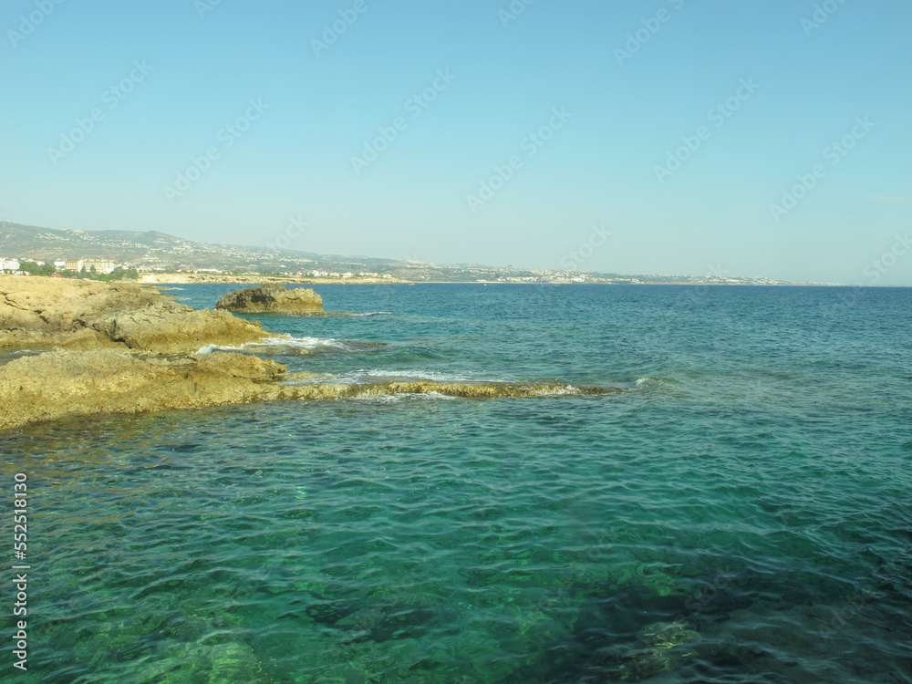 Seashore and small lagoon. Rocky Mediterranean coast. Seashore and small lagoon. Rocky Mediterranean coast.