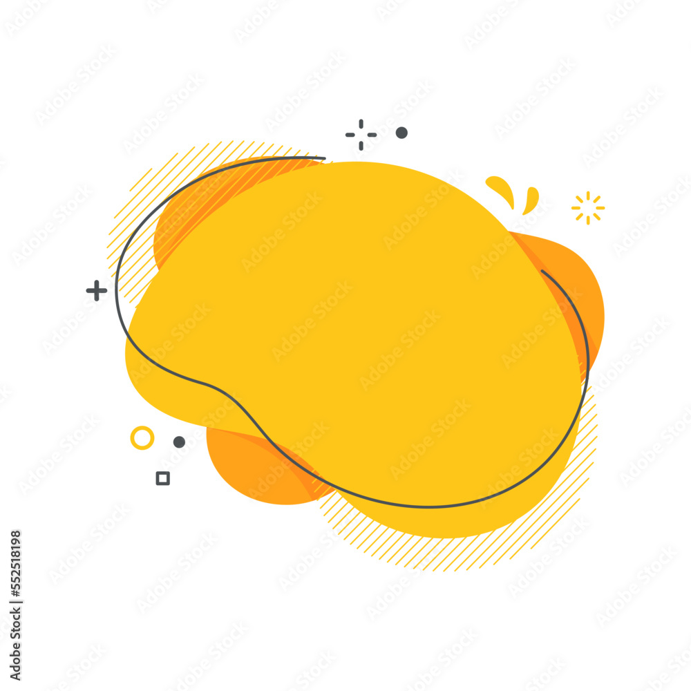 Liquid text box. Quote speech bubble. flowing liquid shape