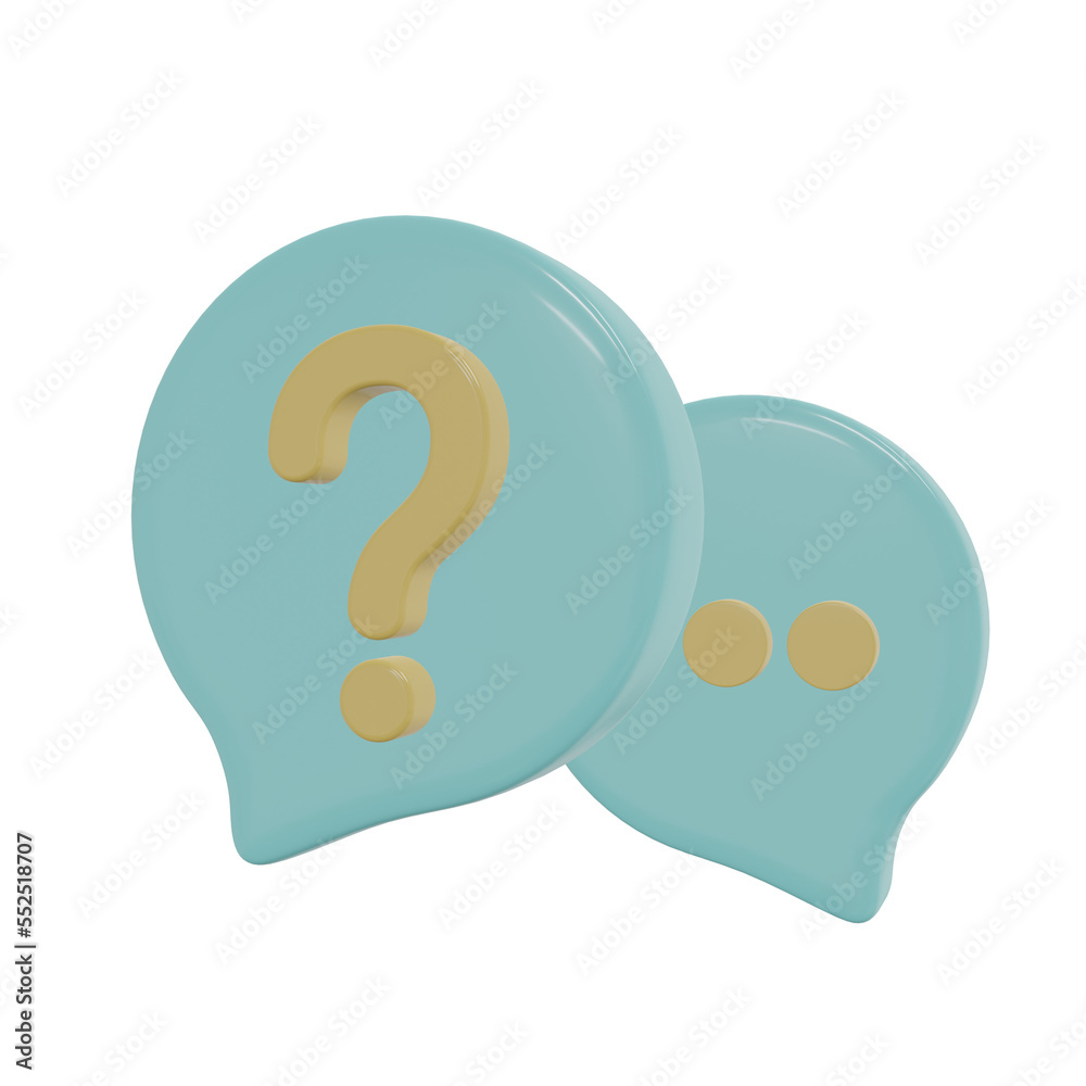 FAQ Chat Icon for Digital Marketing, Business, Online Shopping 3d Illustration. FAQ Chat Icon for Digital Marketing, Business, Online Shopping 3d Illustration.