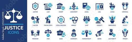 Photographie Justice icon set