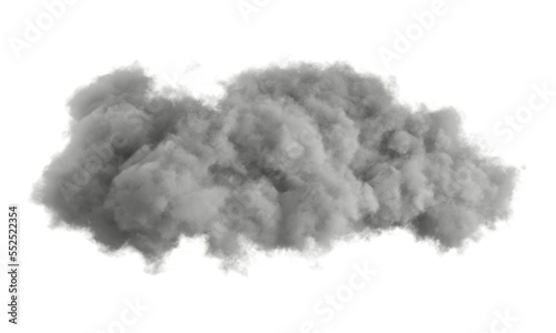 Black soft fulffy clouds shape cut out backgrounds 3d rendering png file
