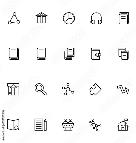Education Line Vector Icons 