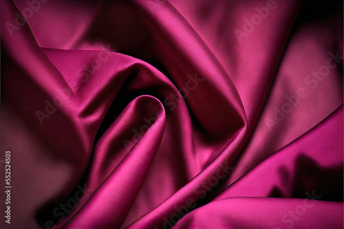 silk fabric color Pantone Viva Magenta, Pantone year 2023, created with Generative AI technology