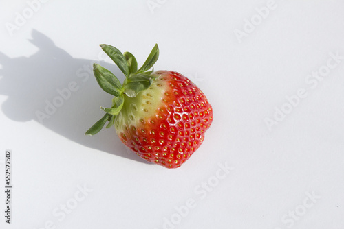 fresh strawberry isolated white background