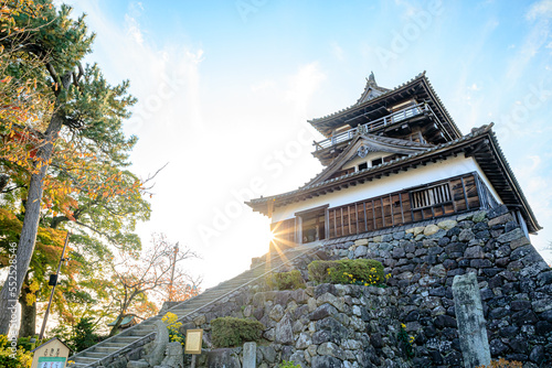 秋の丸岡城　福井県坂井市　Maruoka Castle in autumn. Fukui Prefecture, Sakai City. photo