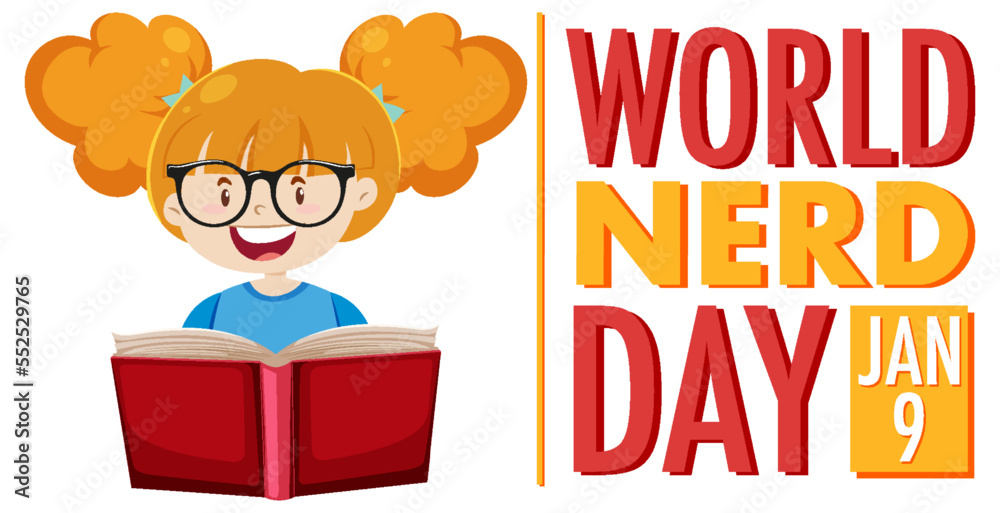 Фотография World Nerd Day banner design