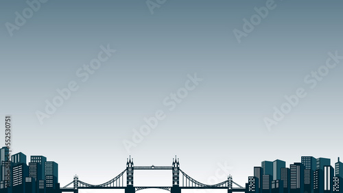 Tower bridge of london background with many apartments © City