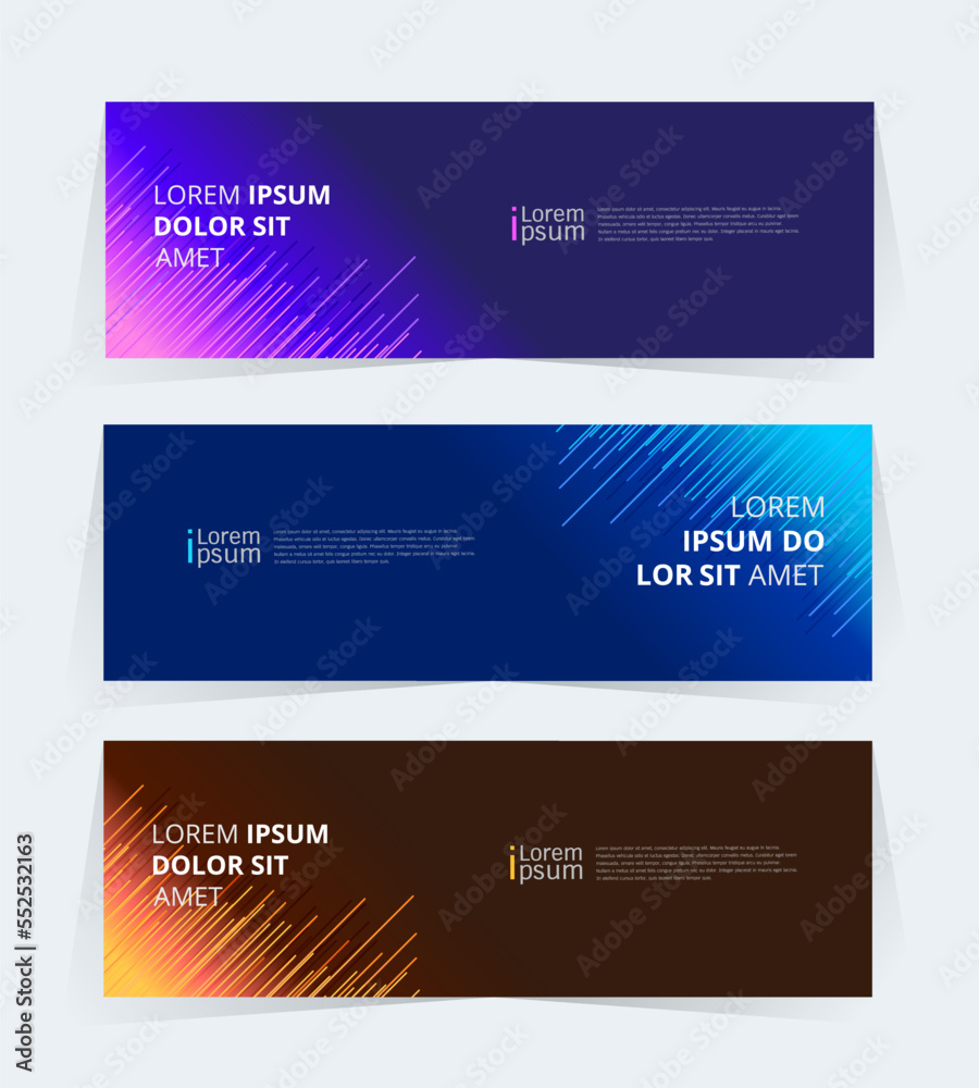 Geometric banner design with Vector presentation template. Geometric banner design with Vector presentation template.