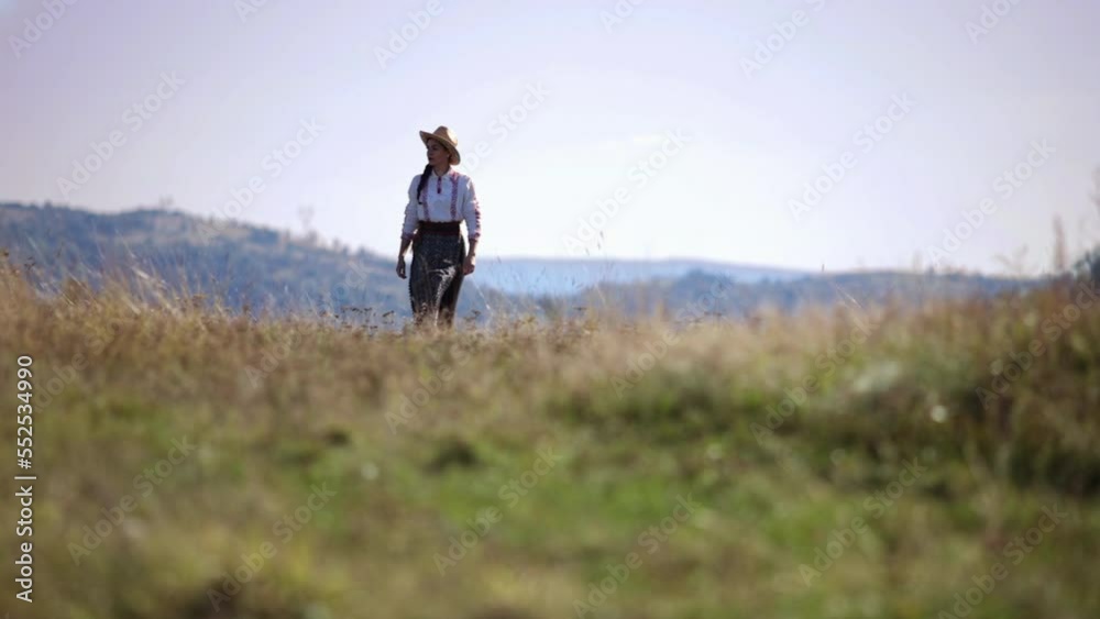 Romanian girl walks over the hills 2 Romanian girl walks over the hills 2