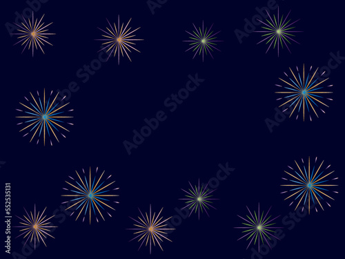 happy new years poster banner vector template .fireworks background illustration design