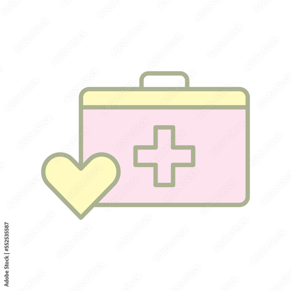 Fototapeta premium Medical kit icon vector