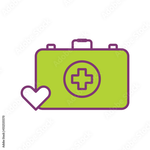 Medical kit icon vector