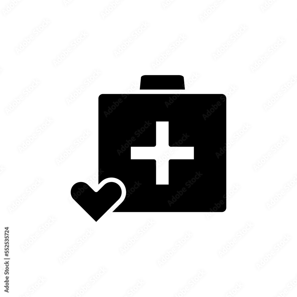 Obraz premium Medical kit icon vector
