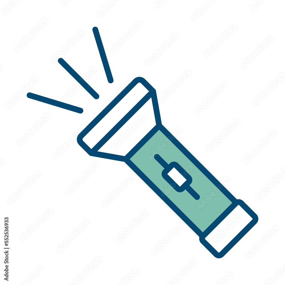 flashlight icon vector design template in white background flashlight icon vector design template in white background
