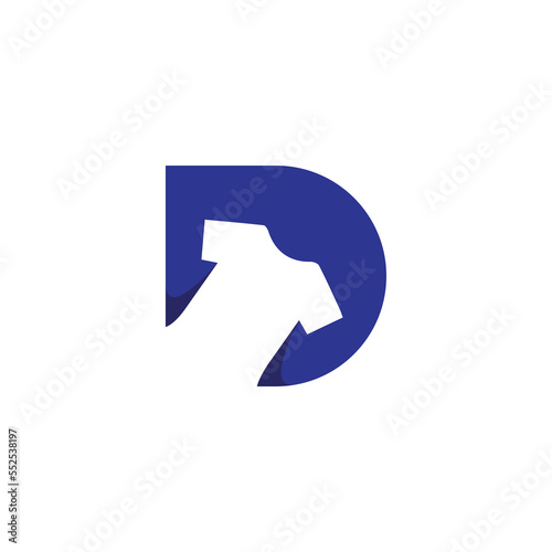 The logo design is combination dress and letter D