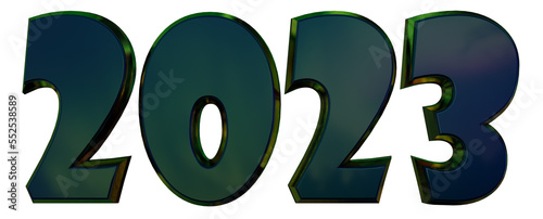 3d image of numbers 2023 for graphic materials