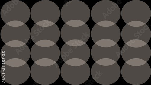 black background with beige circles